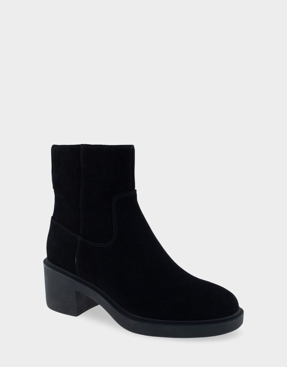 Women's | Garie Black Genuine Suede Heeled Ankle Boot