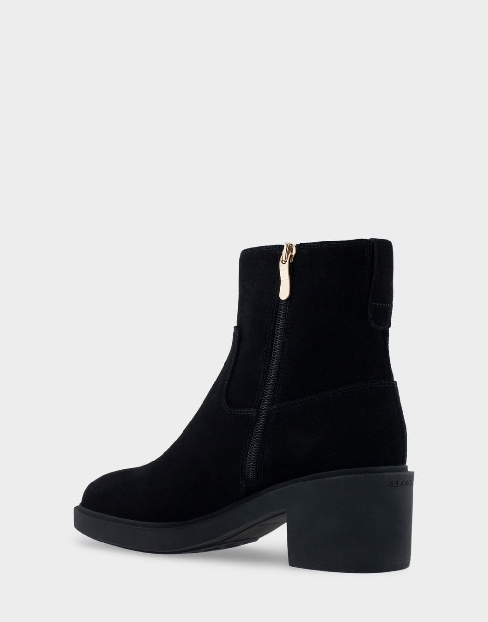 Women's | Garie Black Genuine Suede Heeled Ankle Boot