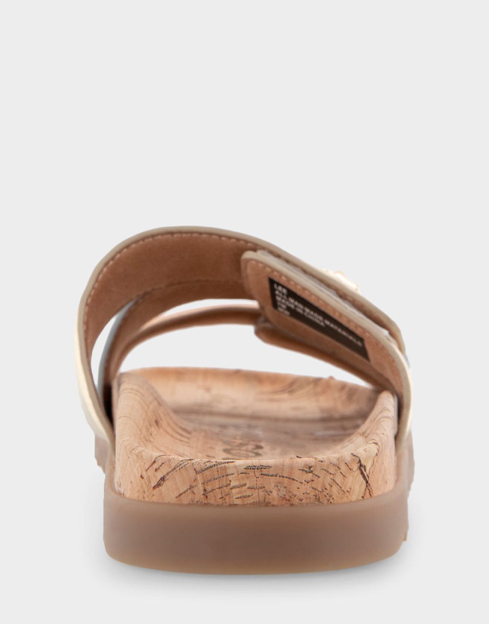 Women's | Lee Rose Gold Leather Three Band Footbed Sandal