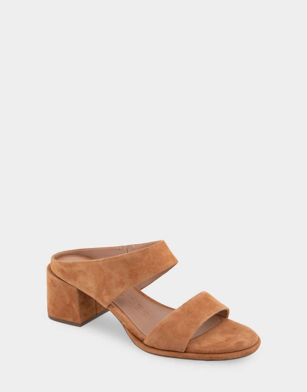 Women's | Nika Tan Suede Two Band Block Heel Sandal