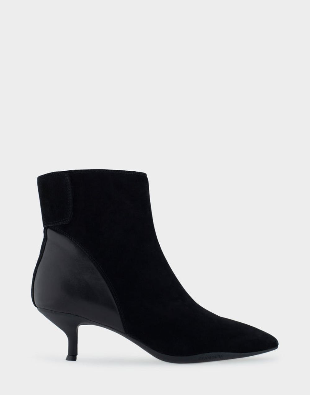 Women's | Levanto Black Genuine Suede Kitten Heel Ankle Boot