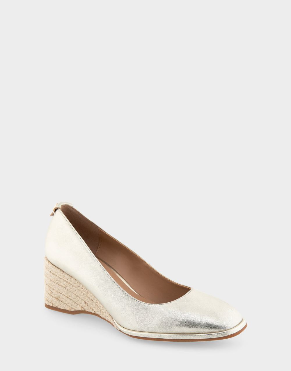 Women's | Aurora Soft Gold Leather Sculpted Wedge Pump