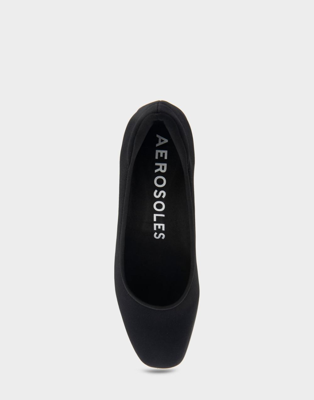 Women's | Casta Black Stretch Gabardine Fabric Mid Heel Pump