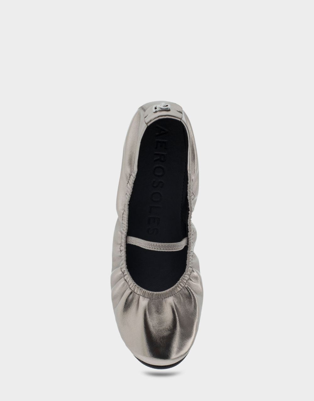 Women's | Penelope Graphite Faux Leather Foldable Ballet Flat