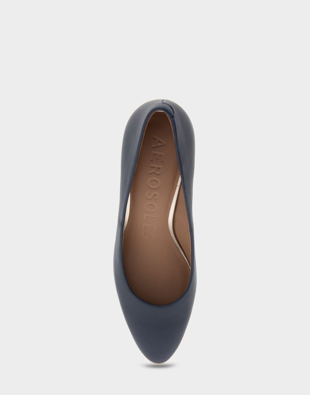 Women's | Betsy Navy Genuine Leather Mid Heel Pump