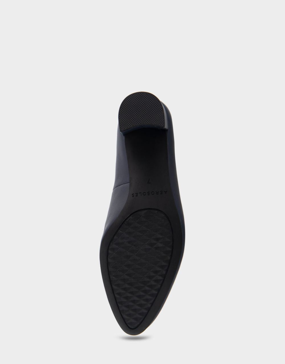 Women's | Betsy Navy Genuine Leather Mid Heel Pump