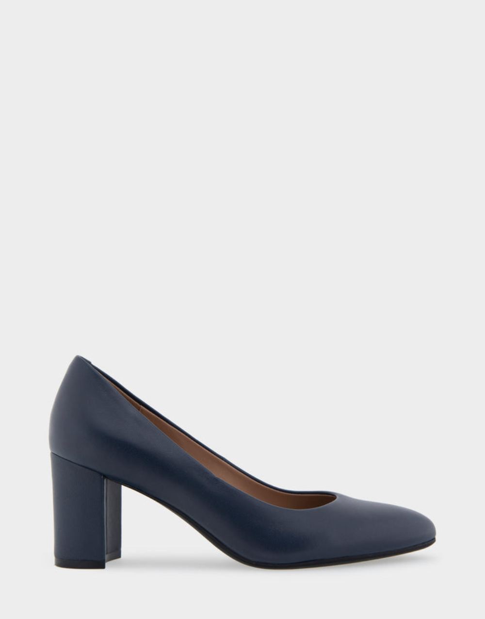 Women's | Betsy Navy Genuine Leather Mid Heel Pump