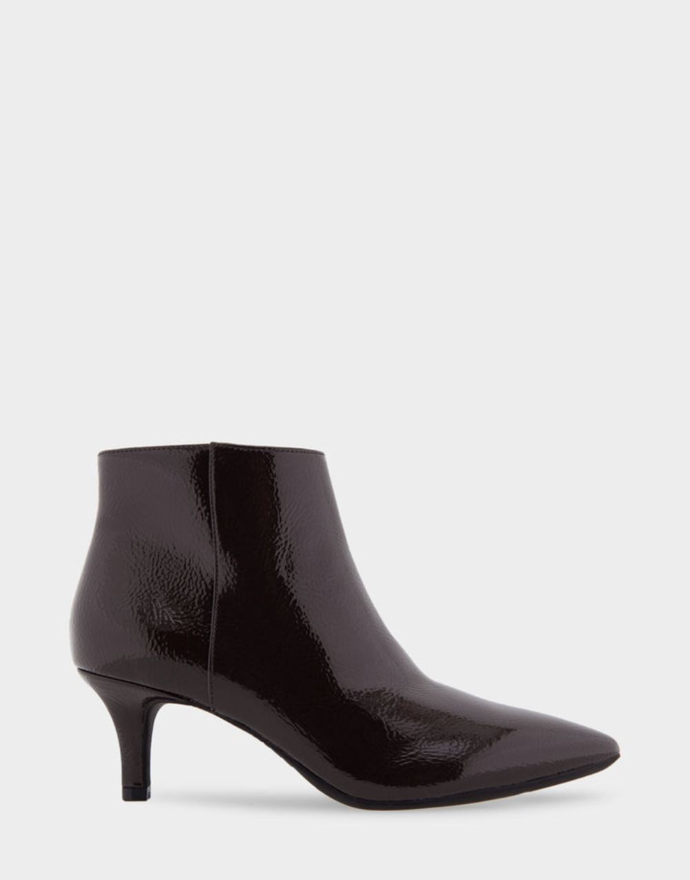 Women's | Edith Java Patent Faux Leather Kitten Heel Ankle Boot