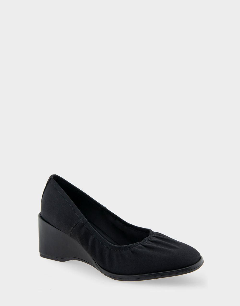 Women's | Airlie Black Gabardine Fabric Wedge Pump