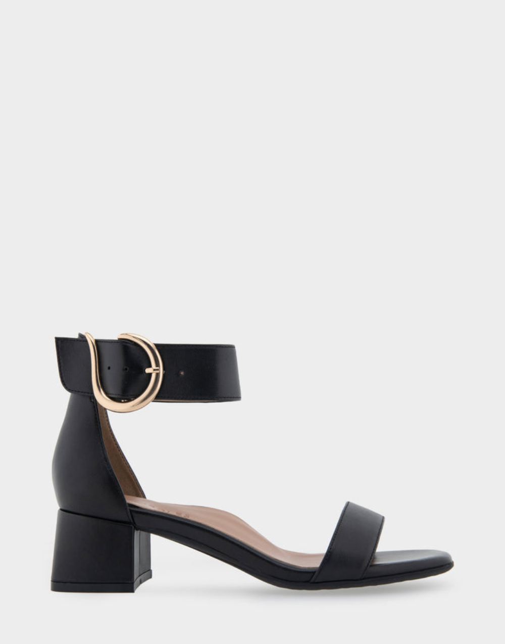 Women's | Eliza Black Genuine Leather Heeled Dress Sandal