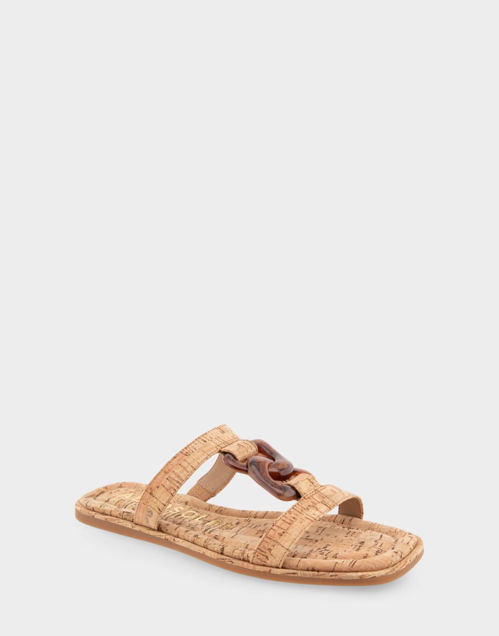 Women's | Boston Cork Ornamented T-Strap Slide Sandal