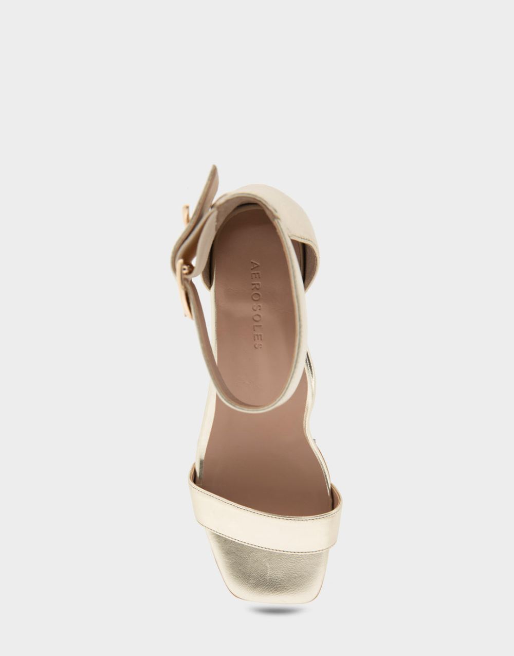 Women's | Eliza Soft Gold Genuine Leather Heeled Dress Sandal