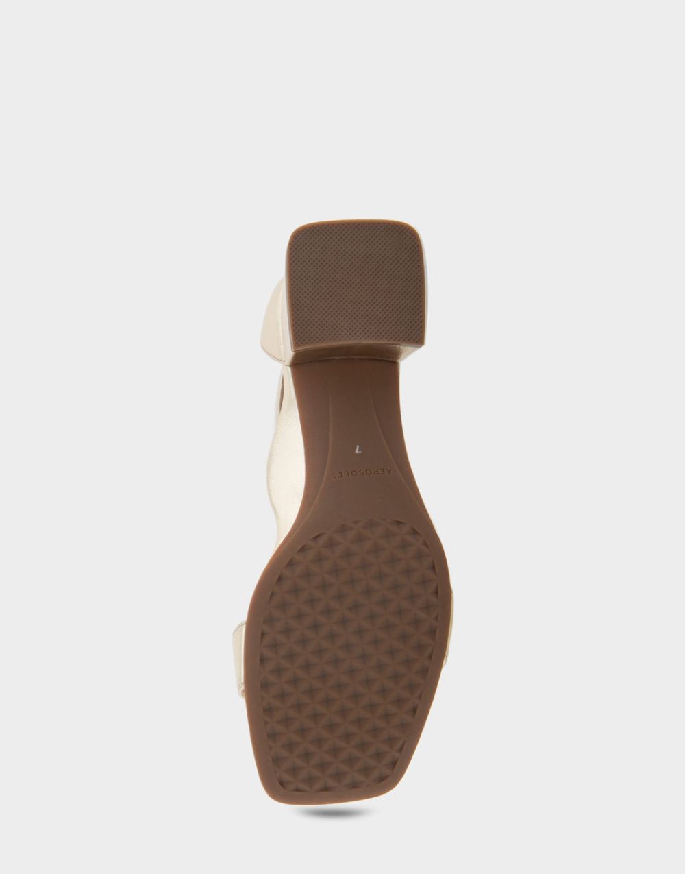 Women's | Eliza Soft Gold Genuine Leather Heeled Dress Sandal