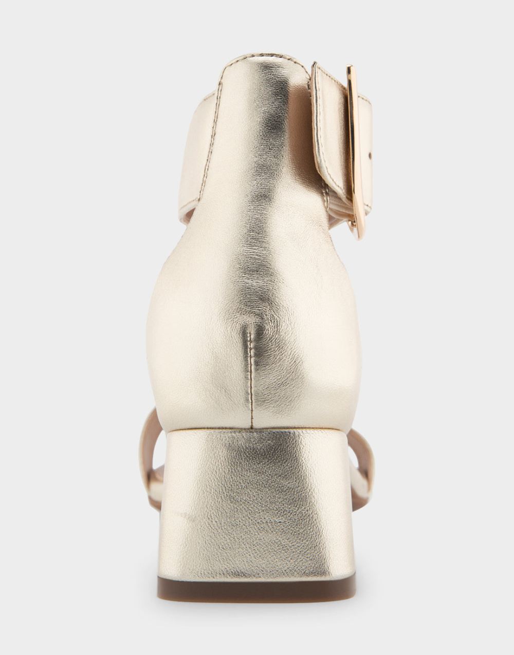 Women's | Eliza Soft Gold Genuine Leather Heeled Dress Sandal