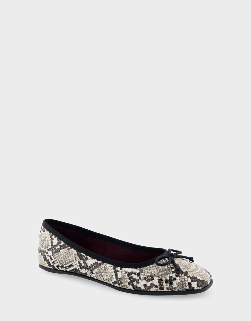 Women's | Catalina Natural Printed Snake Faux Leather Ballet Flat