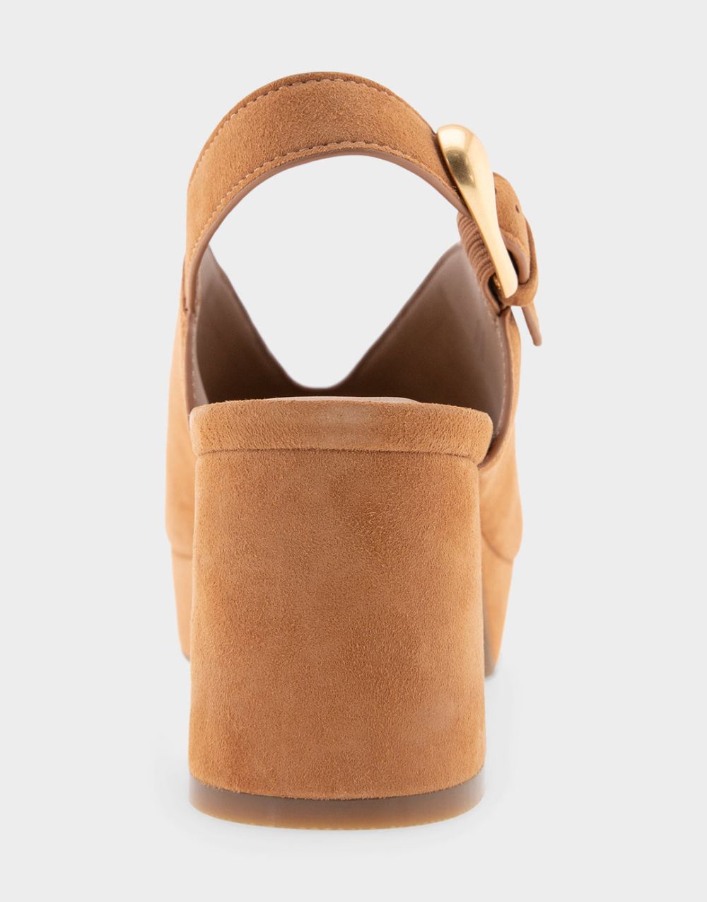 Women's | Cornelia Tan Suede Peep Toe Platform Sandal