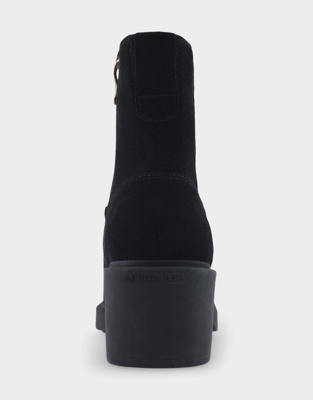 Women's | Garie Black Genuine Suede Heeled Ankle Boot