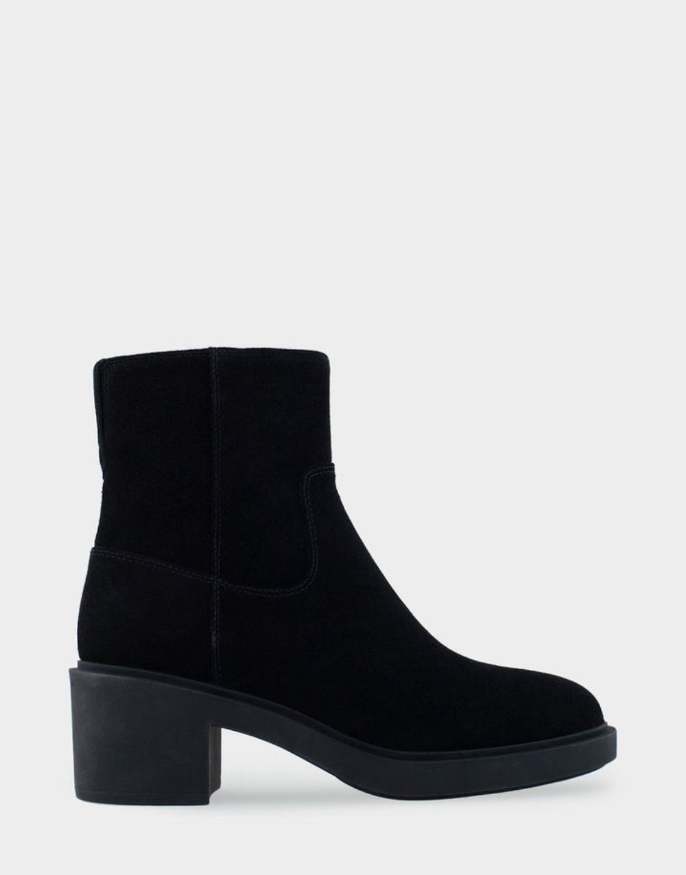 Women's | Garie Black Genuine Suede Heeled Ankle Boot