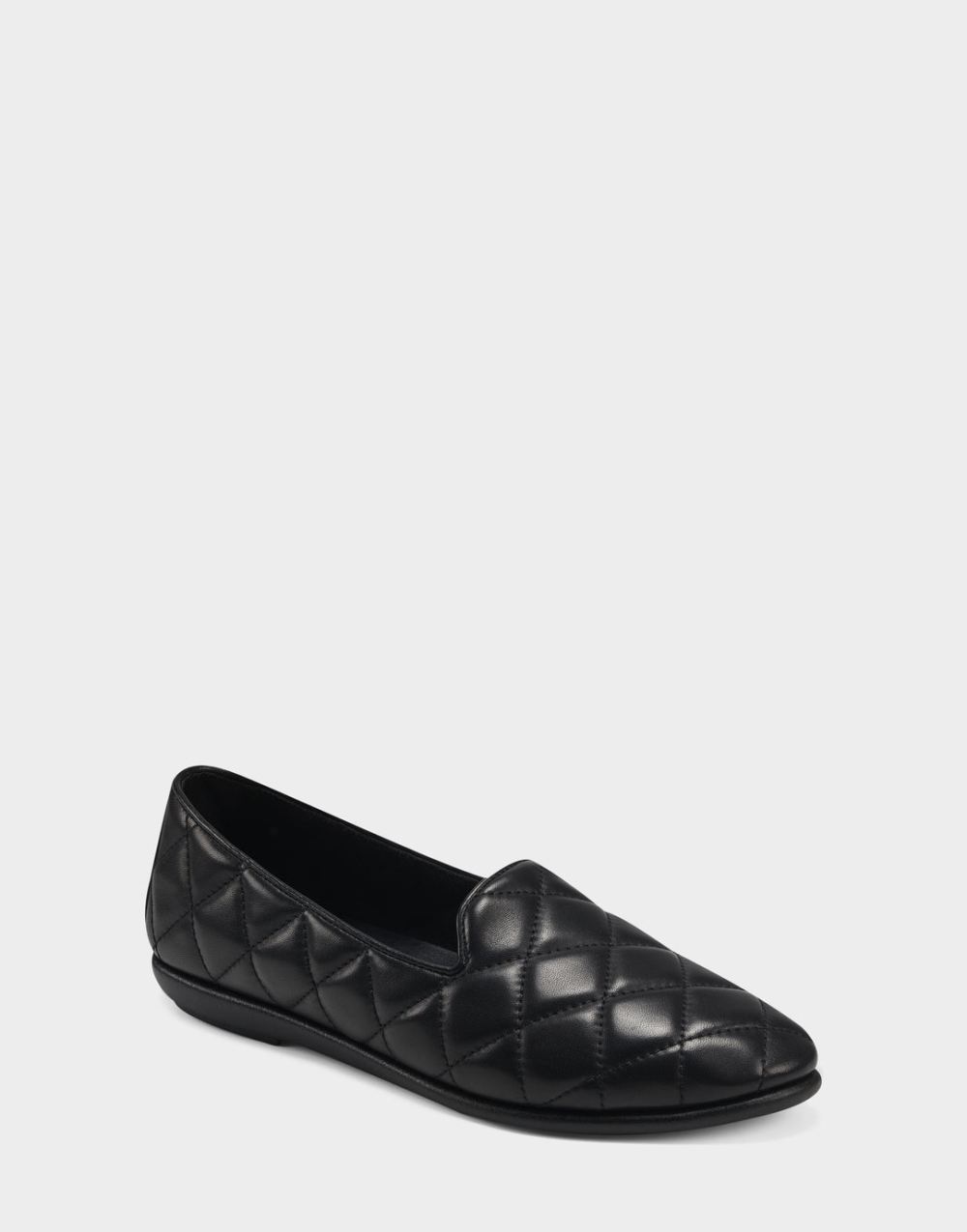 Women's | Betunia Black Quilted Genuine Leather Loafer