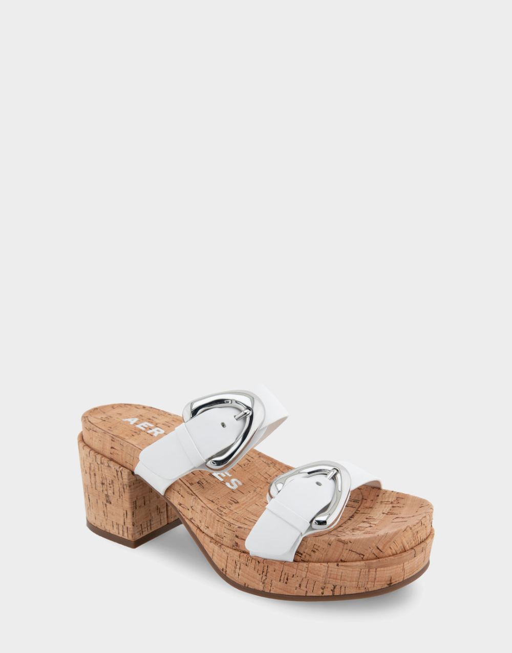 Women's | Chance White Leather Molded Footbed Platform Slide Sandal Women's | Chance White Leather Molded Footbed Platform Slide Sandal