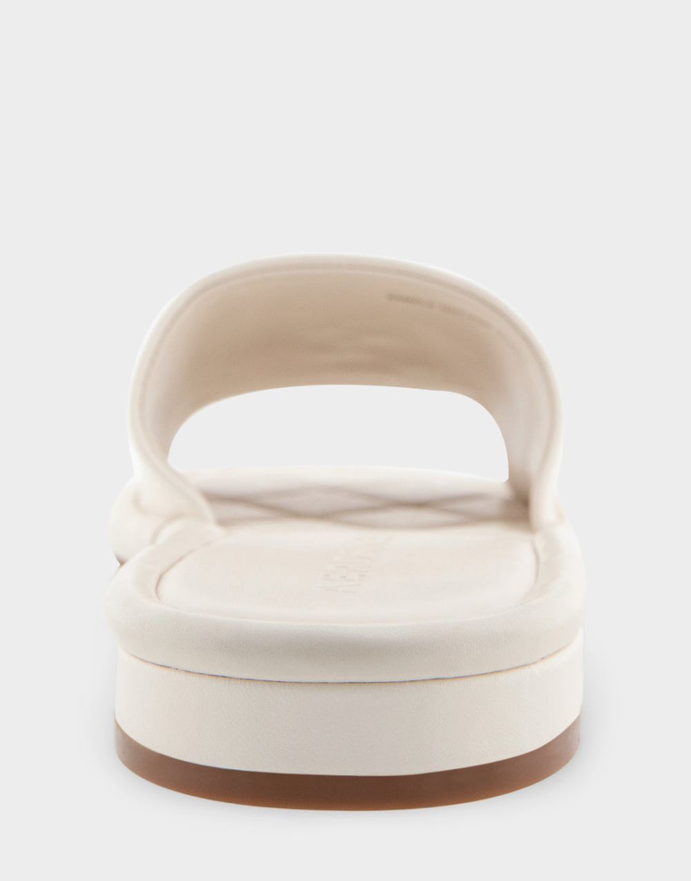 Women's | Jilda Eggnog Leather Debossed Chain Link Slide Sandal