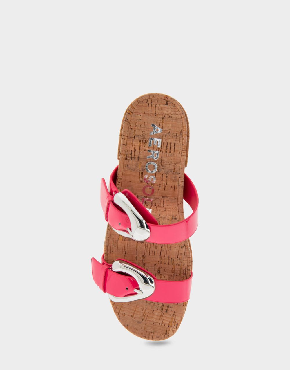 Women's | Chance Virtual Pink Patent Faux Leather Molded Footbed Platform Slide Sandal
