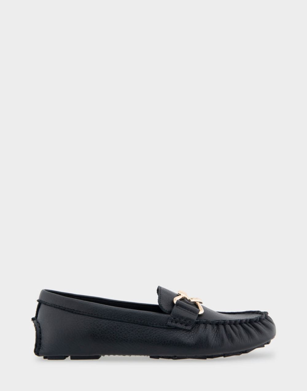 Women's | Gaby Black Genuine Leather Ornamented Driver