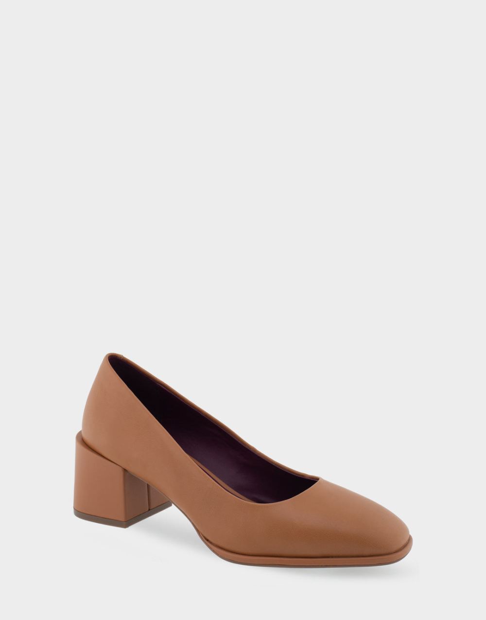 Women's | Alae Tan Genuine Leather Mid Heel Pump