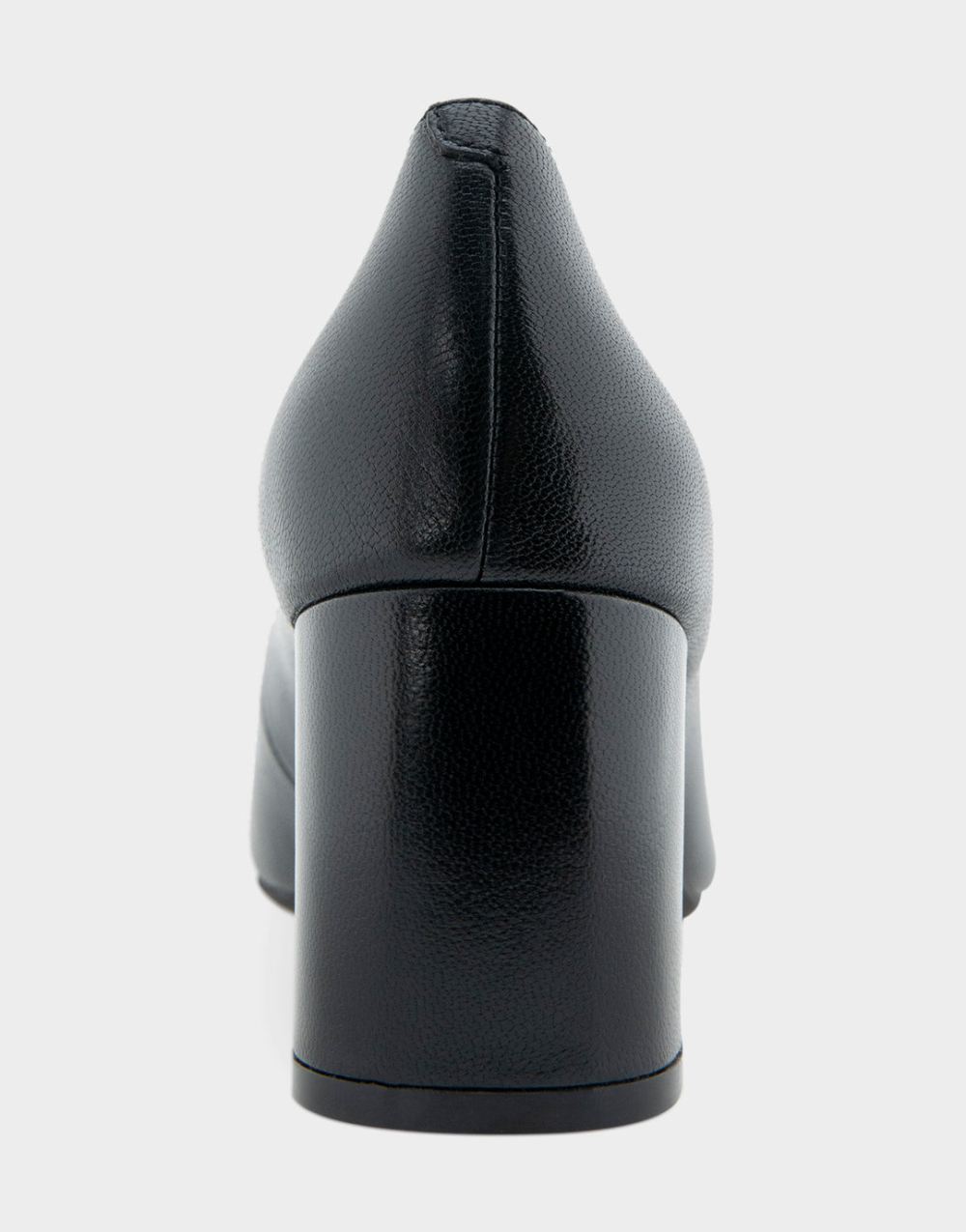 Women's | Minetta Black Leather Mid-Heel Pump