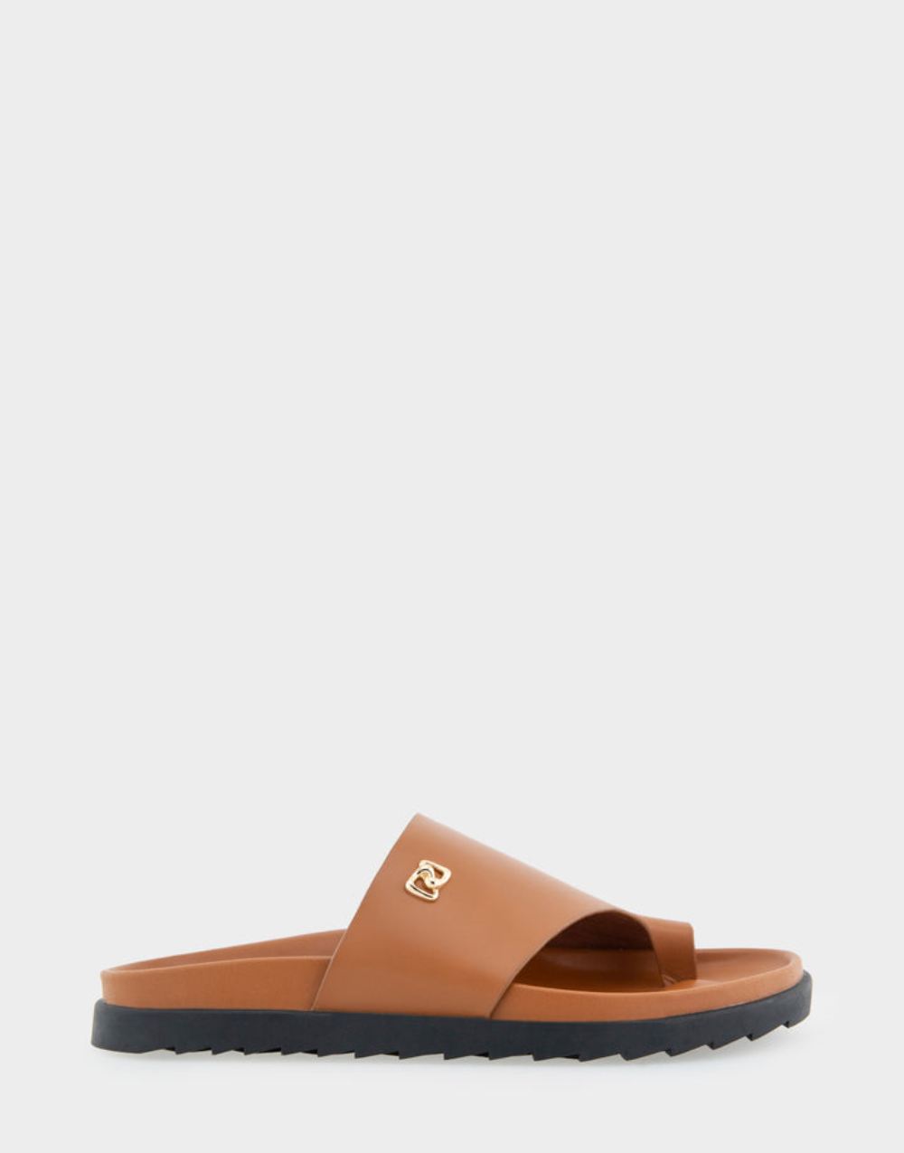 Women's | Laurel Tan Leather Hooded Toe Ring Footbed Sandal