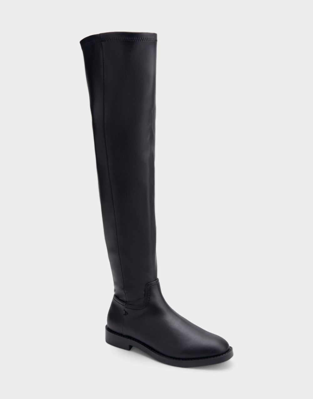Women's | Tarra Black Faux Leather Heeled Over The Knee Boot