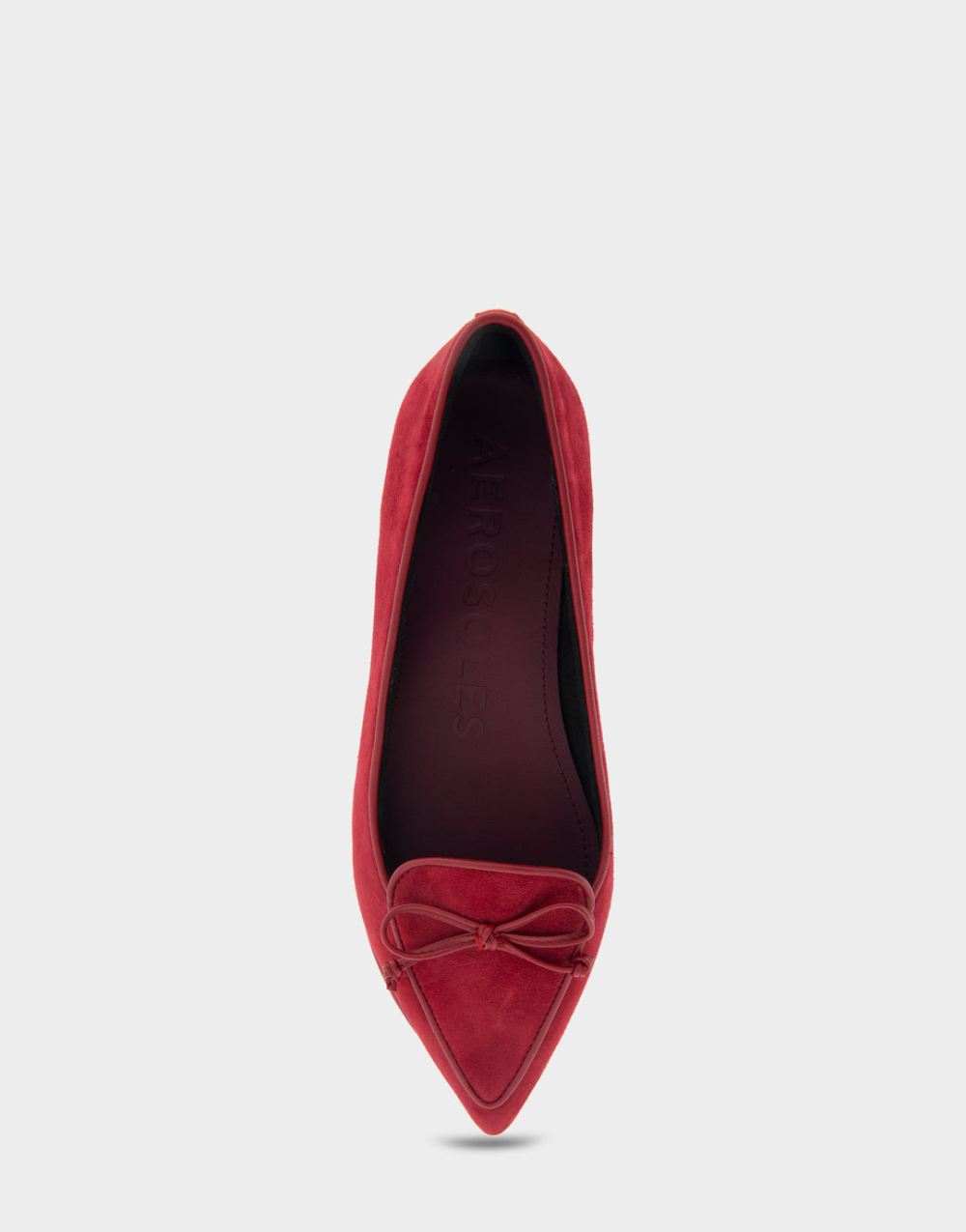 Women's | Doran Pomegranate Genuine Suede Point Toe Flat