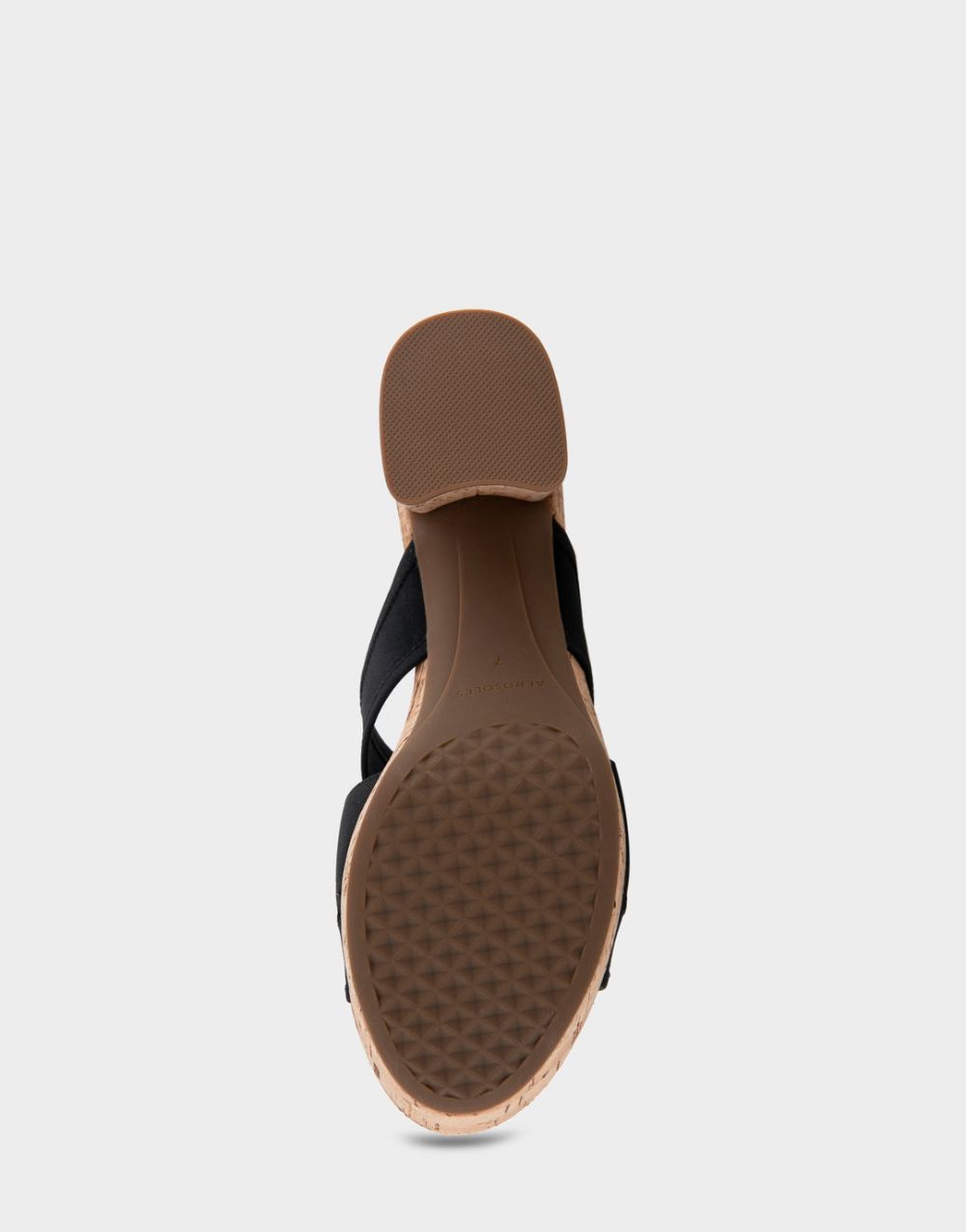 Women's | Carma Black Elastic Combo Elastic Slide Platform Sandal