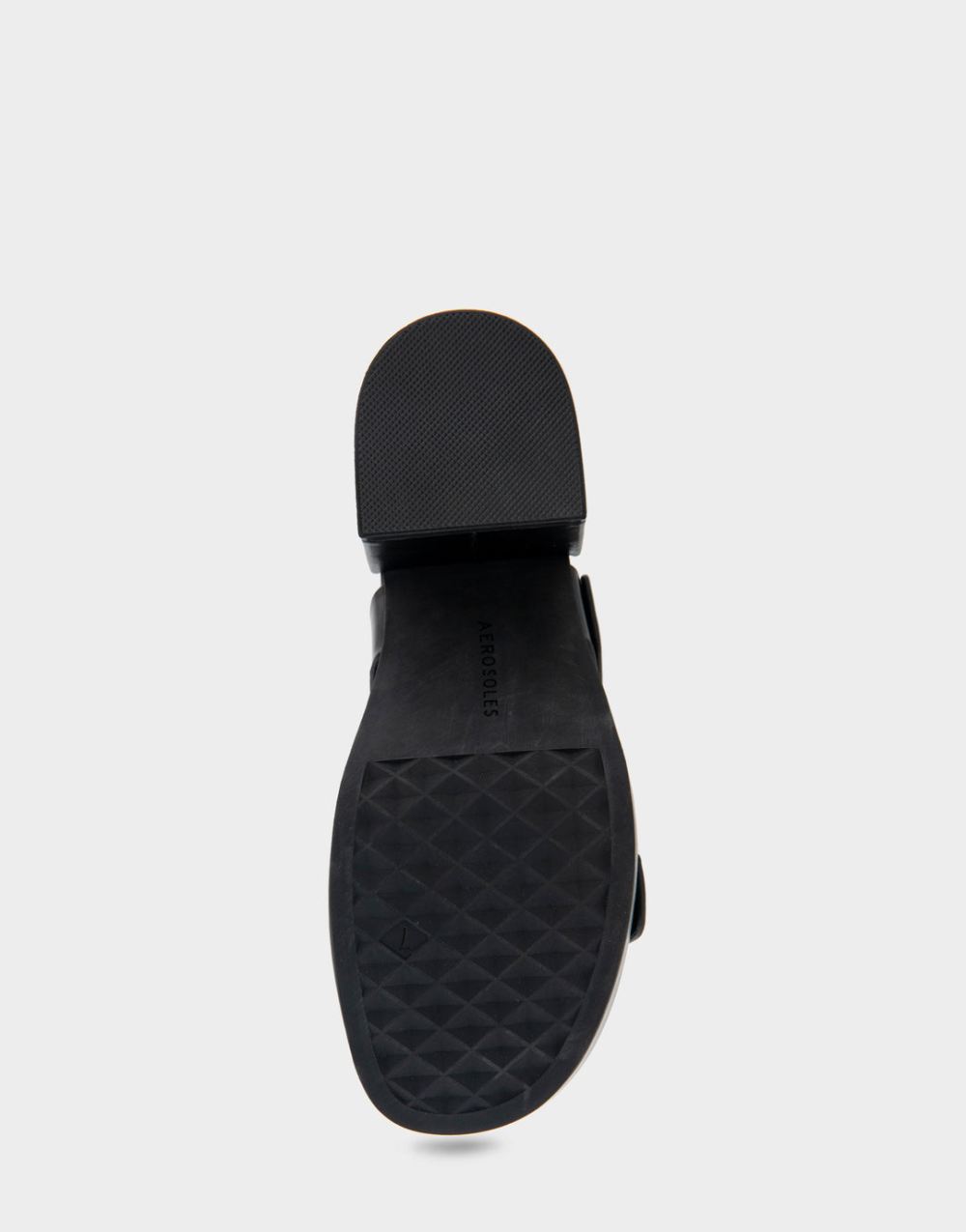 Women's | Chance Black Leather Molded Footbed Platform Slide Sandal