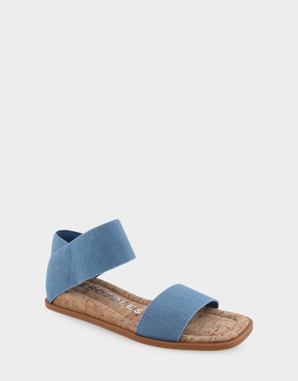 Women's | Bente Denim Fabric Elastic Banded Mini Wedge Sandal