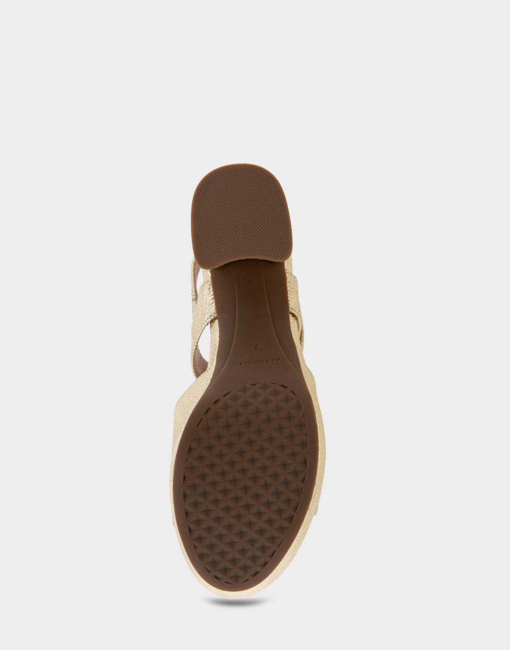 Women's | Chamber Soft Gold Canvas Faux Leather Quarter Strap Platform Sandal