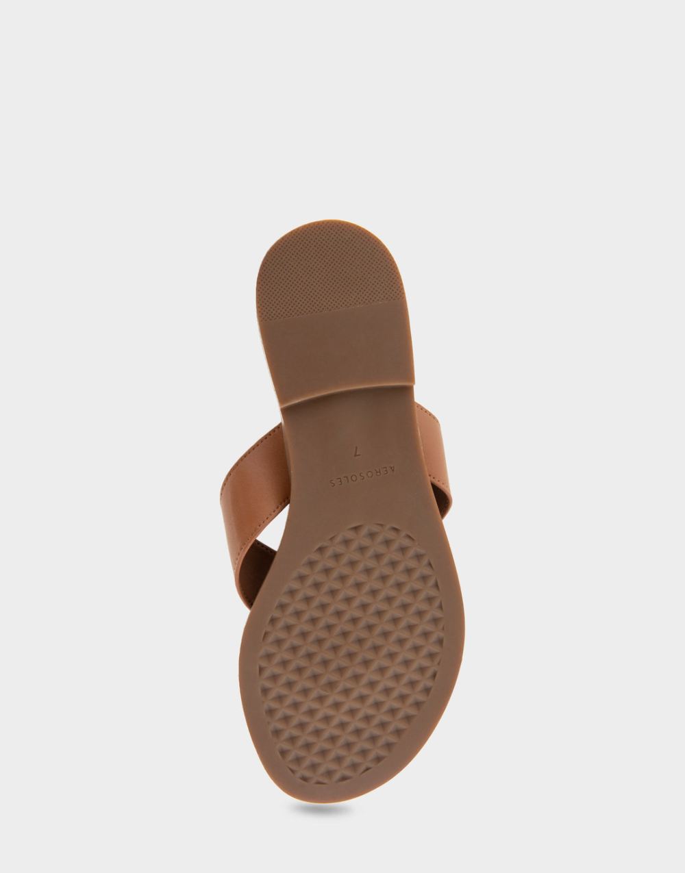Women's | Galen Tan Faux Leather Ornamented Thong Sandal