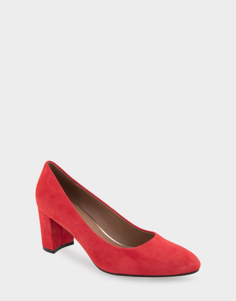 Women's | Betsy Red Genuine Suede Mid Heel Pump