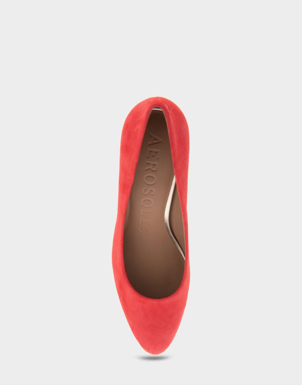Women's | Betsy Red Genuine Suede Mid Heel Pump