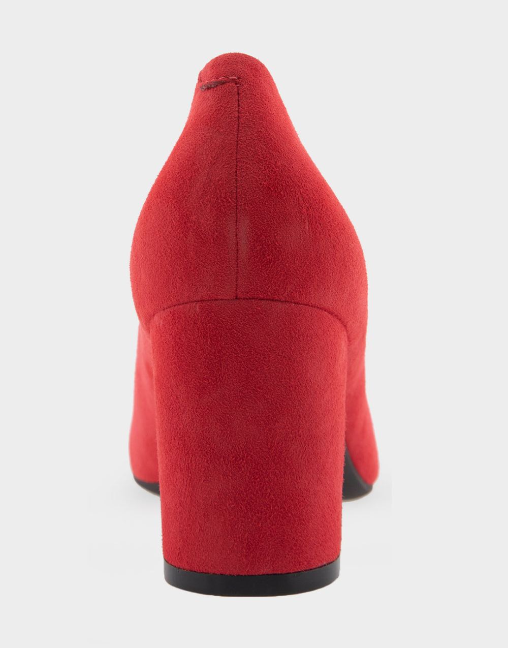 Women's | Betsy Red Genuine Suede Mid Heel Pump
