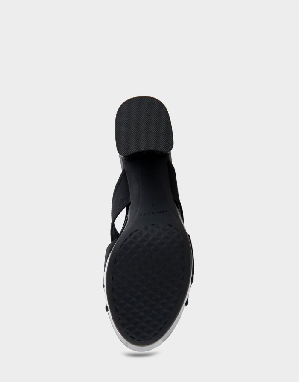 Women's | Carma Black Elastic Elastic Slide Platform Sandal