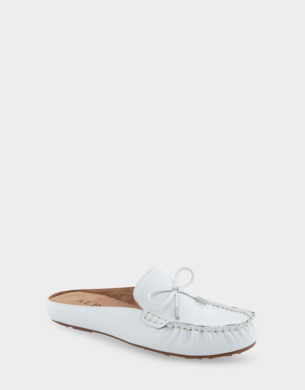 Women's | Cody White Leather Slip On Driver
