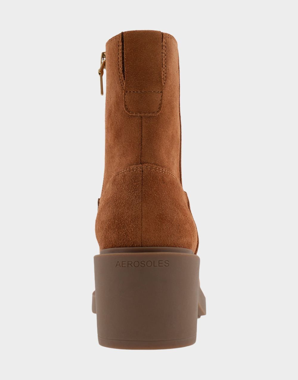 Women's | Garie Tan Genuine Suede Heeled Ankle Boot