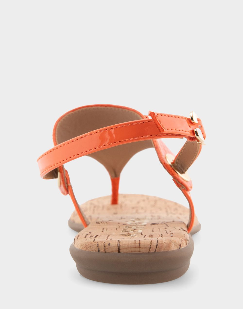 Women's | Conclusion Mandarin Snake Print Patent Faux Leather Back Strap Thong Sandal
