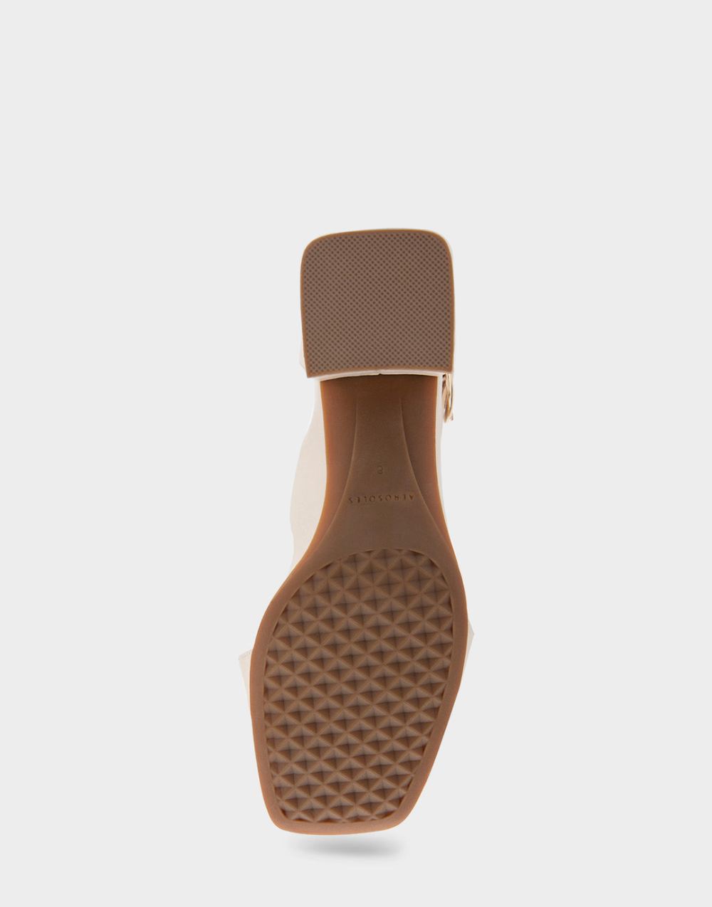 Women's | Eliza White Genuine Leather Two Piece Mid Heel with Ankle Strap and Buckle