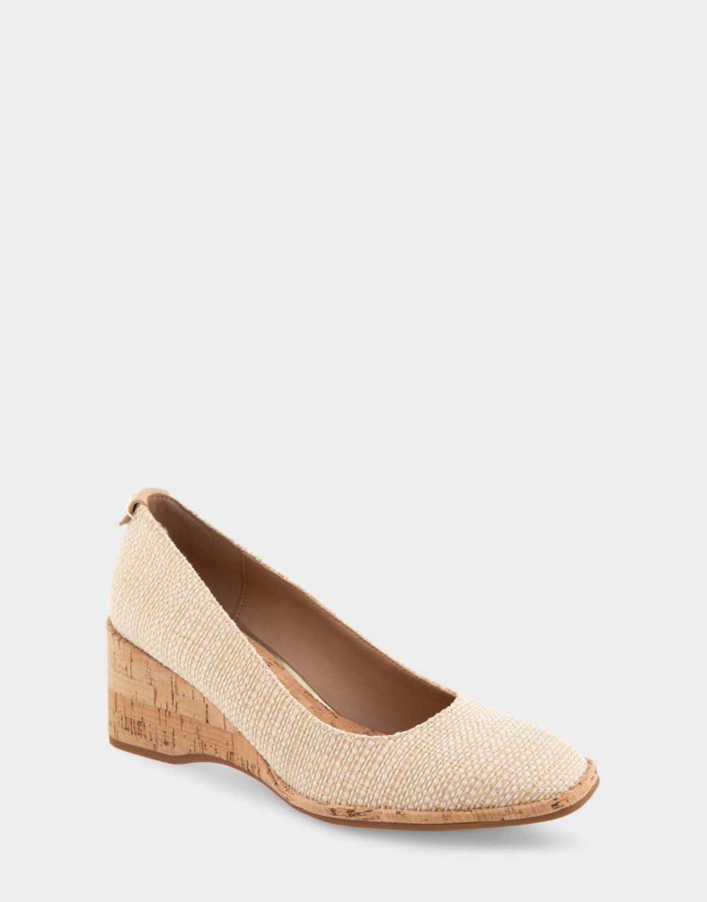 Women's | Aurora Natural Raffia Combo Sculpted Wedge Pump