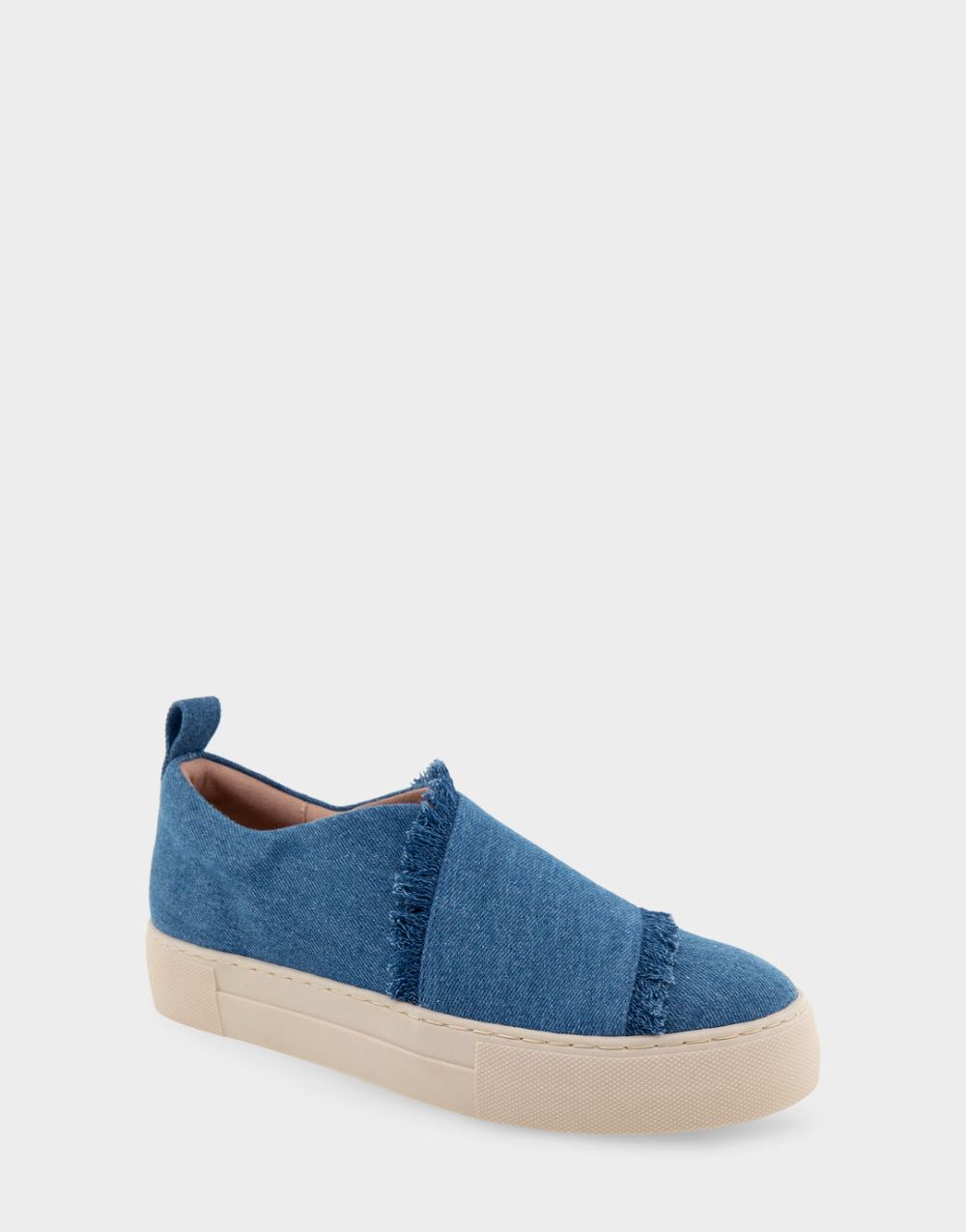 Women's | Brighton Denim Fabric Slip On Hidden Wedge Sneaker