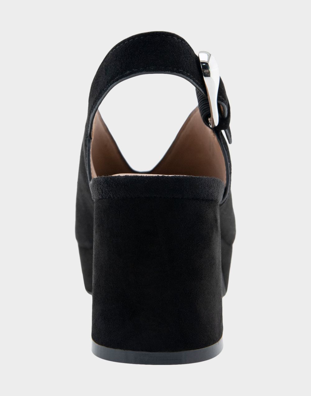Women's | Cornelia Black Suede Peep Toe Platform Sandal