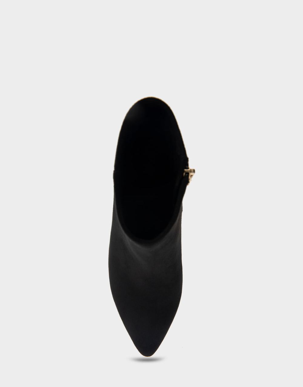 Women's | Edith Black Faux Suede Kitten Heel Ankle Boot