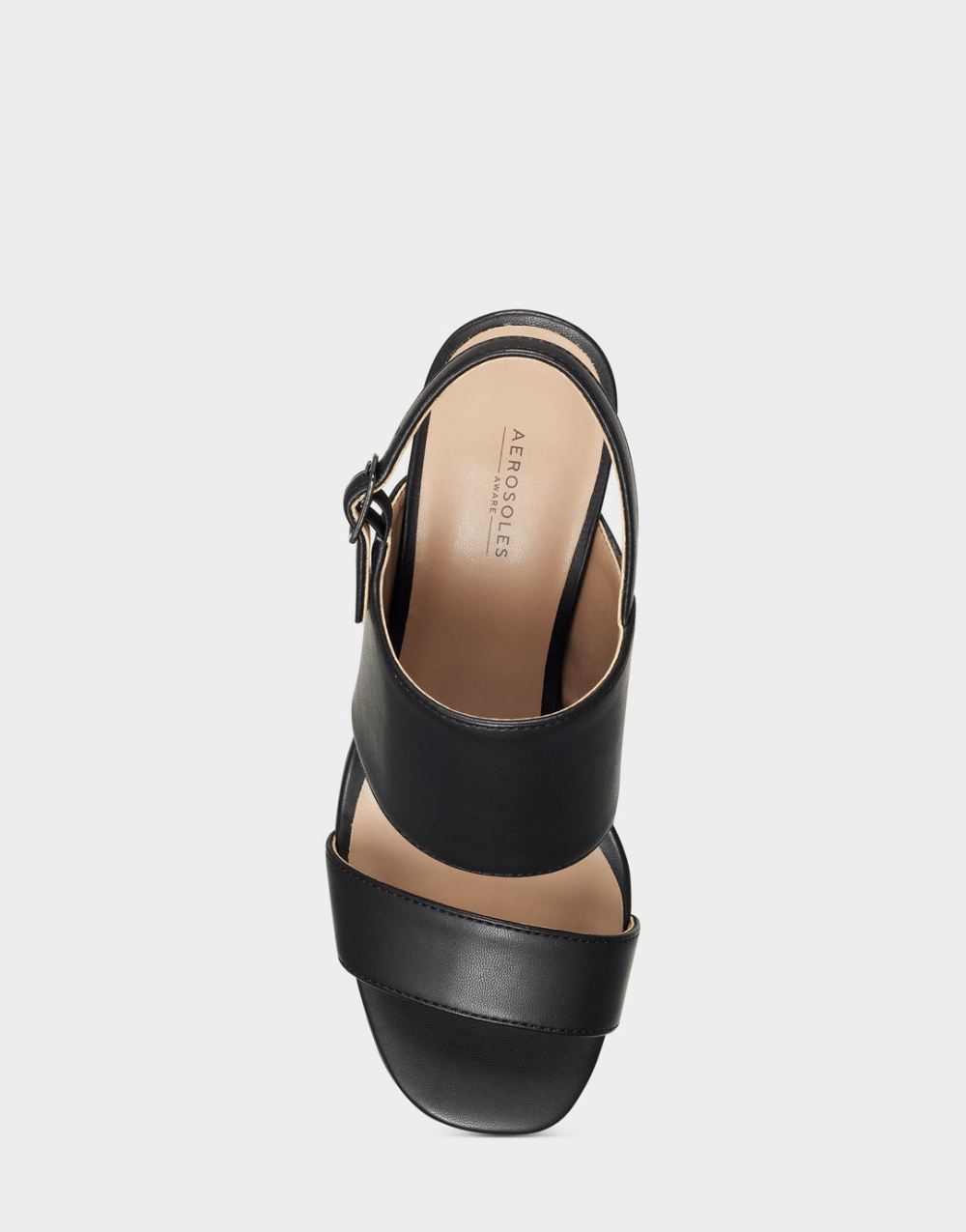 Women's | Emmex Black Faux Leather Heeled Sandal with Ankle Strap